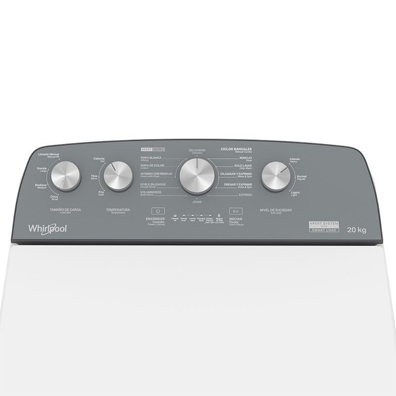 Lavadora-Carga-Superior-20kg-Xpert-System-Agitador-controles